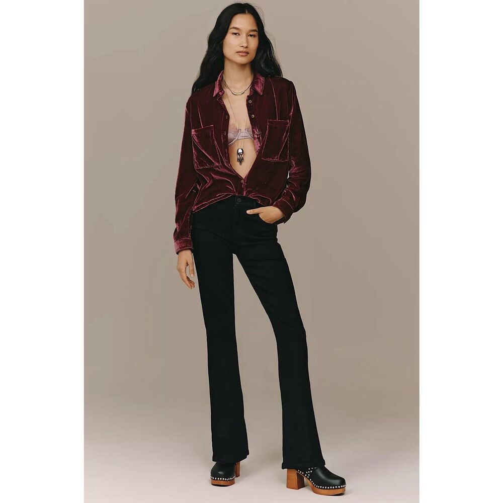 Anthropologie MOTHER The Weekender Mid-Rise Flare Jeans $238